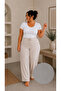 Women's Oversized Wrinkled Pants – Comfortable Fit - Plus Size - 3