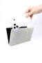 Women's Shiny Textured Evening Dress Bag / Clutch Bag with Chain Strap - 3