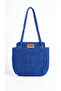 Handmade Daily Knitted Shoulder Bag Paper Rope Blue
