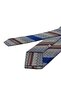 Navy Blue Gold Line Pattern Classic Tie with Handkerchief Kk13707 - 5