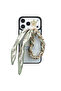 Universal Chain Scarf with Adhesive and Clip Phone Bag Suitcase Accessory Cream Green - 2