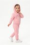 Girl's 3-Piece Tracksuit Set Long Sleeve Crew Neck Embroidered T-Shirt - Hooded Zipper - 2