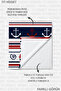 Çapa Marine Striped Beach Towel - Navy Blue Red Nautical Pool Sea Bath Beach Cover - 8