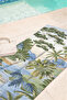 Tropical Palm Beach Towel - Bohemian Mediterranean Blue Green Pool Sea Bath Quick Drying Towel Coverlet - 6