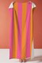 Striped Color Block Premium Beach Towel-Modern Resort Fuchsia Orange Quick Drying Microfiber Towel - 4