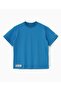 | Oversized Basic T-shirt in Cotton Cerulean Blue