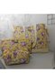 Set of 3 Women's Bags Beach Bag Organizer Makeup Bag Floral Patterned Yellow Lunchbag 100% Cotton - 5