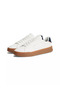 Men's Comfortable Flat Sole Heel Color Gradient Leather Ecru1 Sneaker - 2