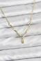 Damla Model Women's Necklace Gold Color Brass 45cm - 3