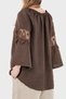 Cotton and Linen Blend Madonna Collar Lace Detailed Blouse Blouse 69914322 - 3