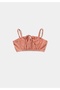 Fashion Fit Strapless Striped Women's Orange Strap Shirt - 5