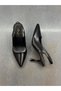 Black Leather Heeled Women's Shoes Lunea - 3
