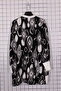 Women's Plus Size Bomber Collar Patterned Long Sleeve Mother Woven Tunic Shirt Blouse - 3