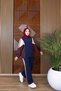 Color Blocked Comfortable Fit Two-Piece Set - 3