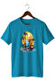 Unisex Summer Themed Beach Printed Crew Neck Casual Cotton T-Shirt