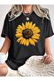 Women's Sunflower Printed Oversize T-Shirt Loose Fit