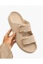 Double Straps, Metal Buckle, Anatomical Sole, Stylish, Women's Slippers - 4