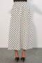 Women's Polka Dot Long Skirt 8084 - White - 7