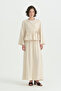 Viscose Suit with Kimono and Skirt - Cream