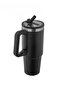 Black Aç-Kapa Straw - 900 ml Premium Thermos - Stainless Steel Thermos - 5