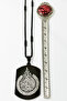 Black Color Double Sided Ayetel Kürsi Written 60 cm Stainless Steel Necklace with Thick Doc Chain and Rod - 3