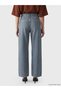 Indigo High Waist Wideleg Women's Jean Trousers - 3