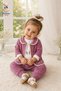 Baby Girl Set - 3-Piece Top and Bottom Set with Lace Collar and Rose Embroidery - 7