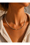 White, Colorful Beaded Necklace 41+4 cm Acr9895