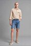 Boxy Fit Striped Wrinkled Textured Long Sleeve Beige Shirt I3106Ax26Hs - 2