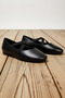 Women's Mary Jane Ballerina Shoes with Cross Strap Detail, Round Toe, Flat Heel, Faux Leather, Comfortable, Casual, Modern