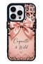 iPhone 14 Pro Coquette Wild Bow Design Glossy Phone Case