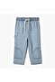 Solid Jeans with Drawstring Closure and Pockets