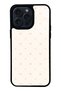 iPhone 14 Pro Max Cream Pink Coquette Pattern Designed Glossy Phone Case