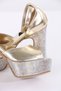 Stone-Embellished Thick Platform Heel Women's Evening Dress Shoes
