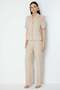 High Waist Cotton Wide Leg Pants - 2