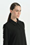 Plus Size Stylish Tunic with Sleeve Detail - Black - 3
