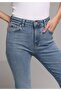 Regular Fit Women's Mid Indigo Denim Jean Pants - 5