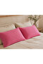 100% Cotton 4 Layer Muslin Pillowcase 2 Pieces Fuchsia Color 50X70 Cm.