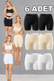 6 Pieces Mixed (Black, Beige and White) Combed Cotton 95% Cotton 5% Lycra Comfortable Above-Knee Shorts Leggings, Women's Short Leggings, Combed Cotton Leggings, Leggings, Soft Shorts Leggings, Summer Leggings, Cotton Leggings, Plus Size Leggings