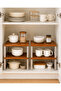 Wooden Cabinet Organizer Metal Leg Shelf Countertop Organizer Coffee Corner - 5