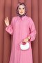 Buttoned Loose Shirt Tunic Pink - 2