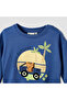 Boys Sweatshirt and Joggers Set with Animal Applique - Cotton - Long Sleeves - Crew Neck - 5