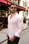 Men's Summer Comfortable Long Sleeve Linen Shirt - 4