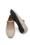 Women's Single Strap Oval Toe Cream Ballerinas - 2