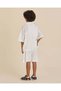 Boys White Shirt And Shorts Set - 3