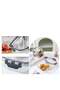 TYCOM Glass Meal Prep Containers (3 pcs Square) - Food Storage with Lids, Lunch Box, Airtight, Black - 6