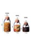 3-Piece Glass Food Storage Jar With Round Ball Cork Lid Clear 1200ml - 3