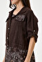 Brown Italian 100% Linen Floral Patterned Double Suit with Jacket Size 38 - 44 - 6