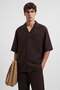 Brown Linen Blend Embroidered Men's Shirt - 2