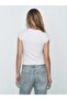 Crew Neck Knitted Slim Fit T-Shirt White - C530 - 4